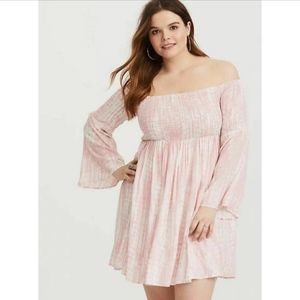 Torrid tie dye smocked mini dress